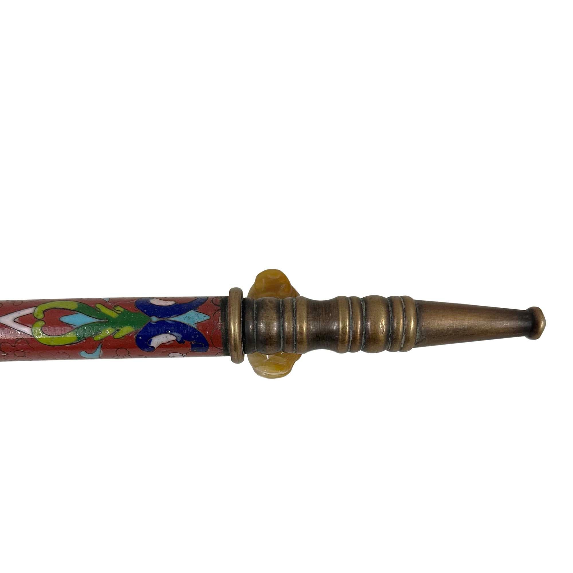 Early 20th Century Chinese Cloisonne Smoking Pipe in vendita 1