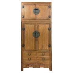 Used Early 20th Century Chinese Compound Wedding Armoire/Wardrobe Description
