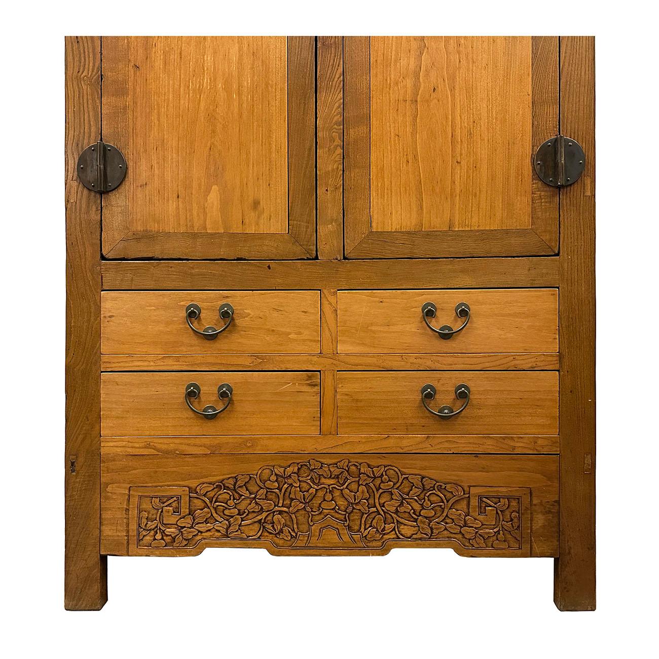 Early 20th Century Chinese Compound Wedding Armoire/Wardrobe For Sale 1
