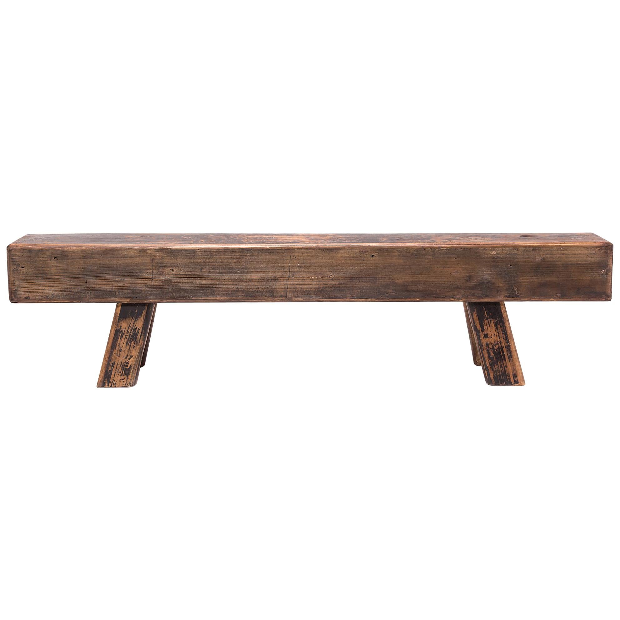 Early 20th Century Chinese Courtyard Door Bench