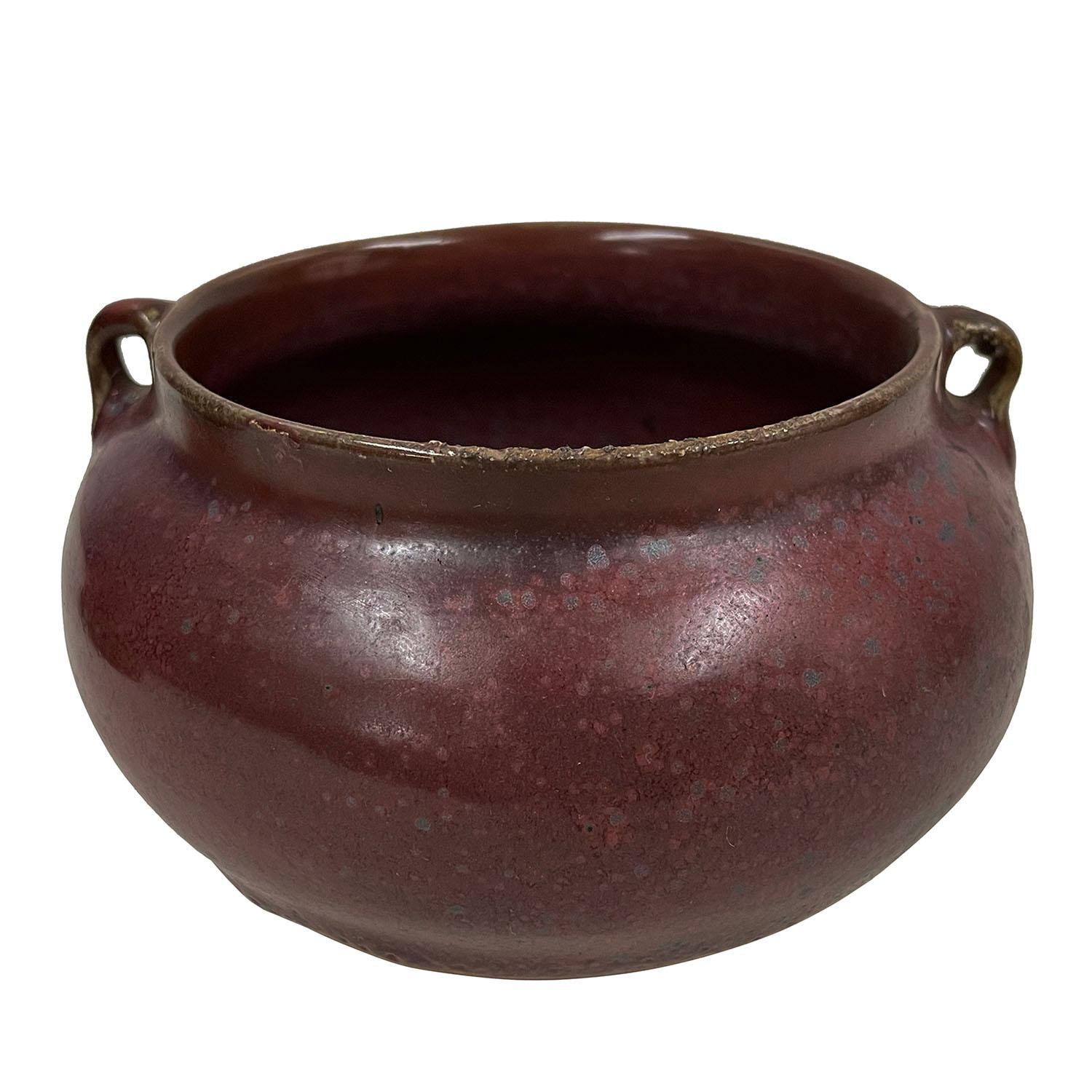 Esportazione cinese Vaso di porcellana cinese Cow-Pea Red dell'inizio del XX secolo in vendita