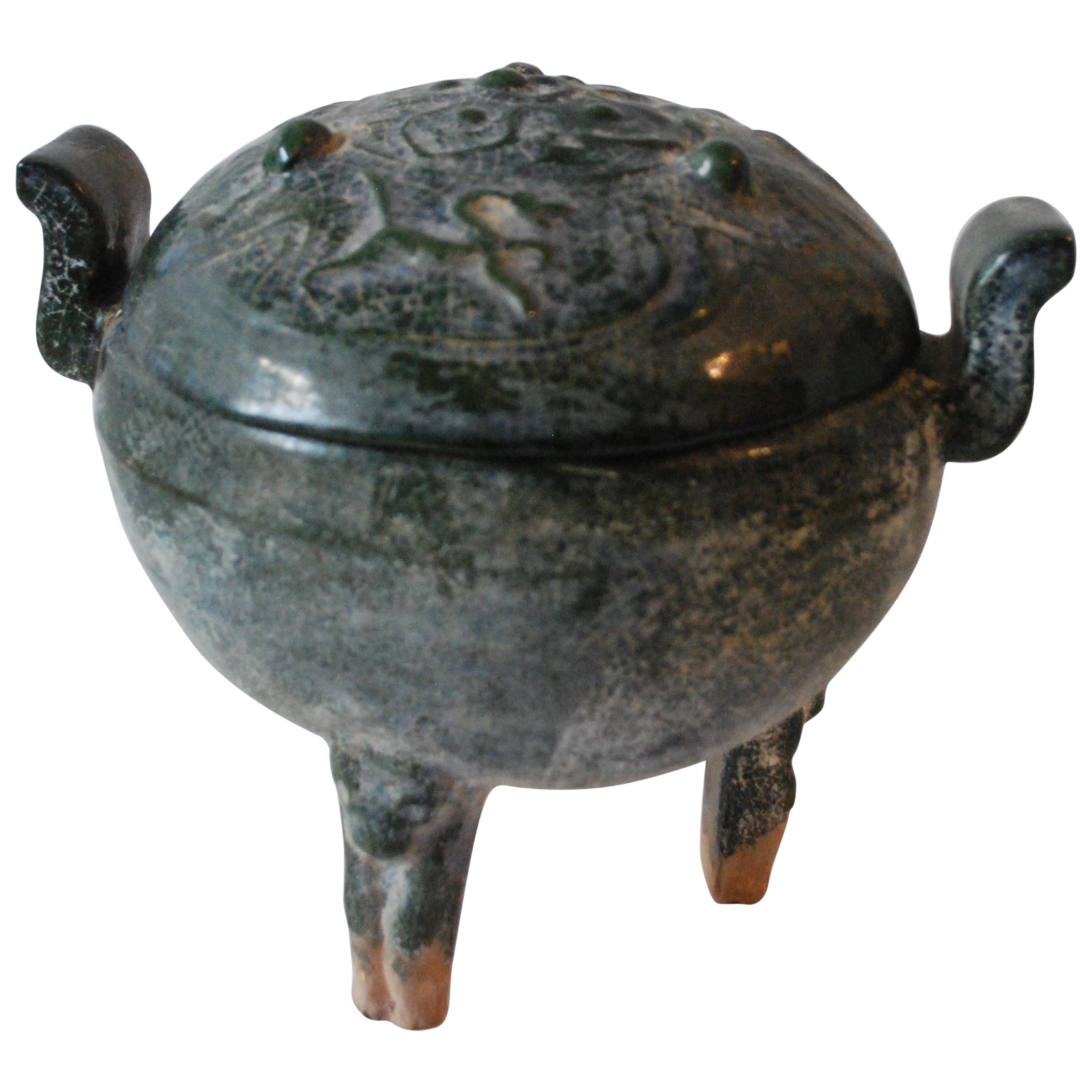 Early 20th Century Chinese Ding, Ritual Food Vessel