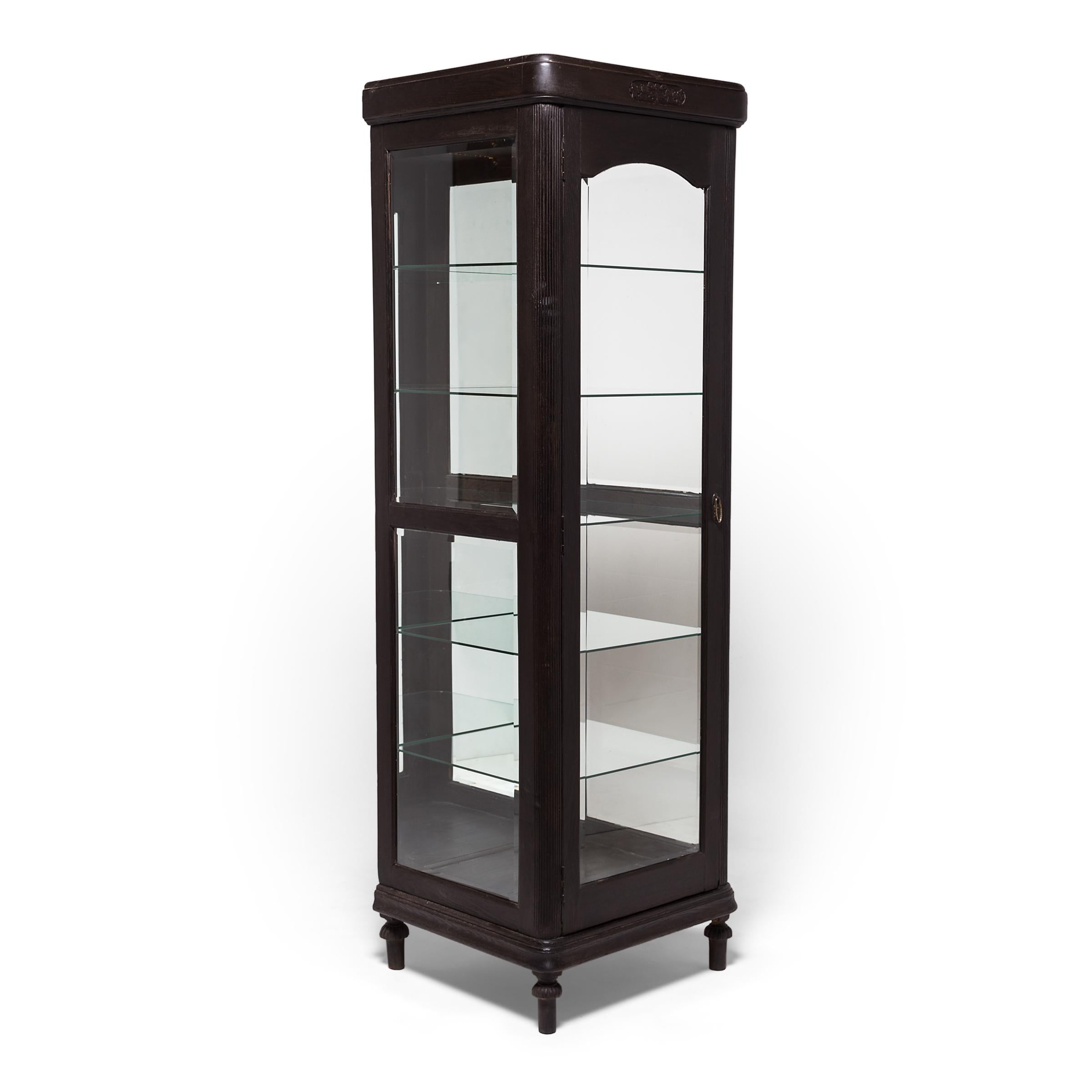 Brass Early 20th Century Chinese Display Cabinet