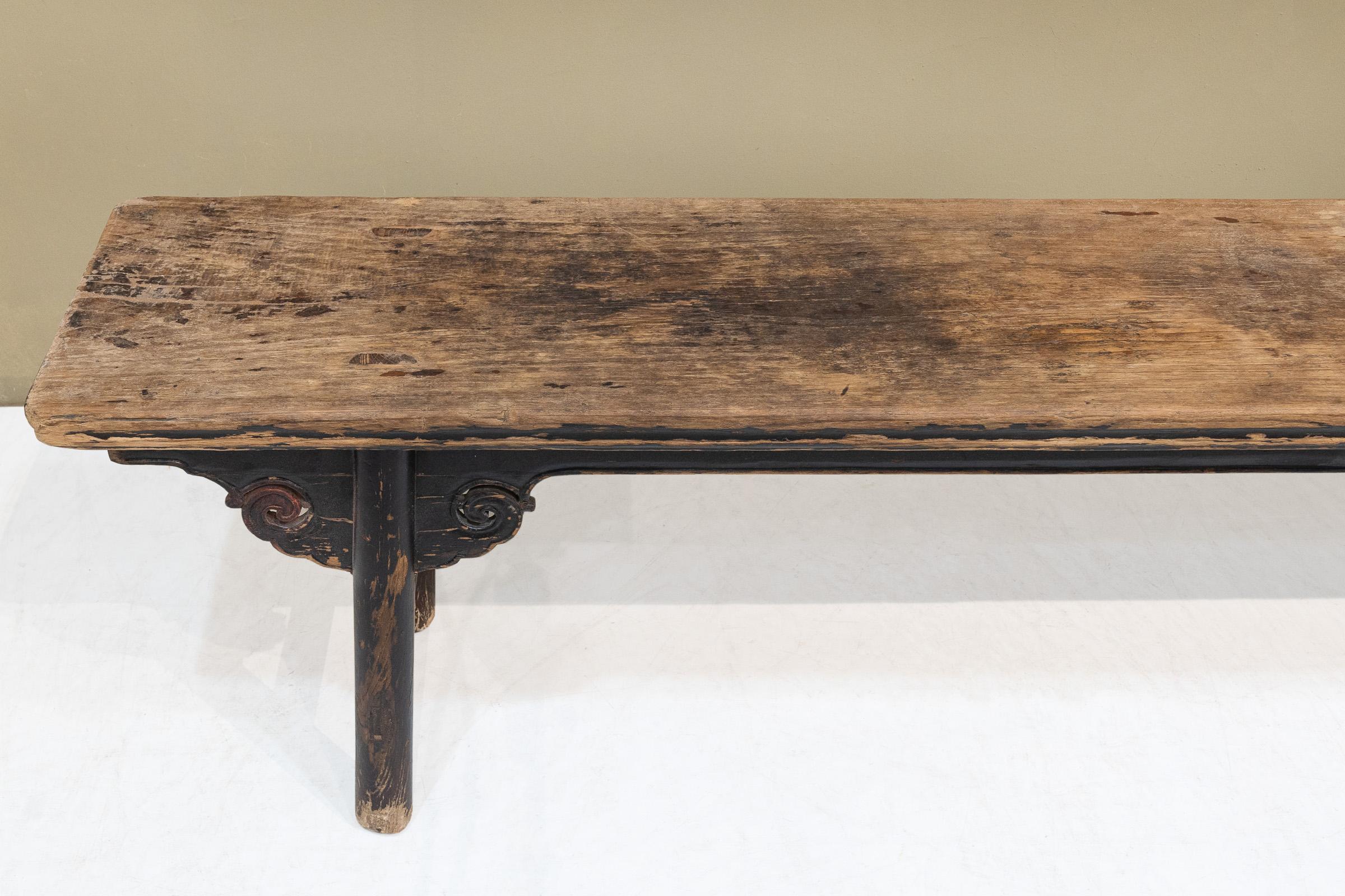 Woodwork Early 20th Century Chinese Elmwood Bench