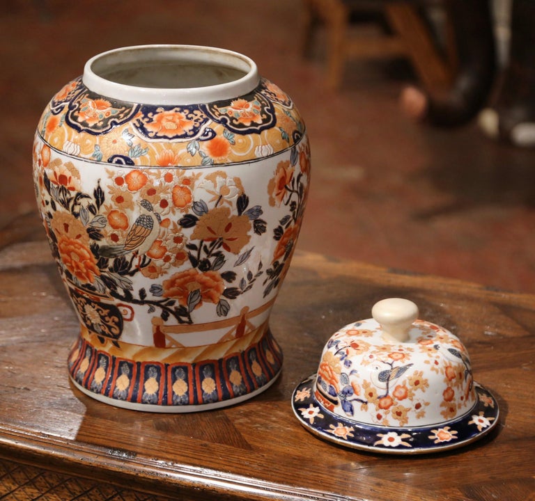 Early 20th Century Chinese Export Porcelain Ginger Jar with Lid at 1stDibs