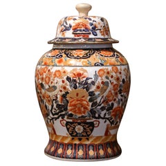 Early 20th Century Chinese Export Porcelain Ginger Jar with Lid