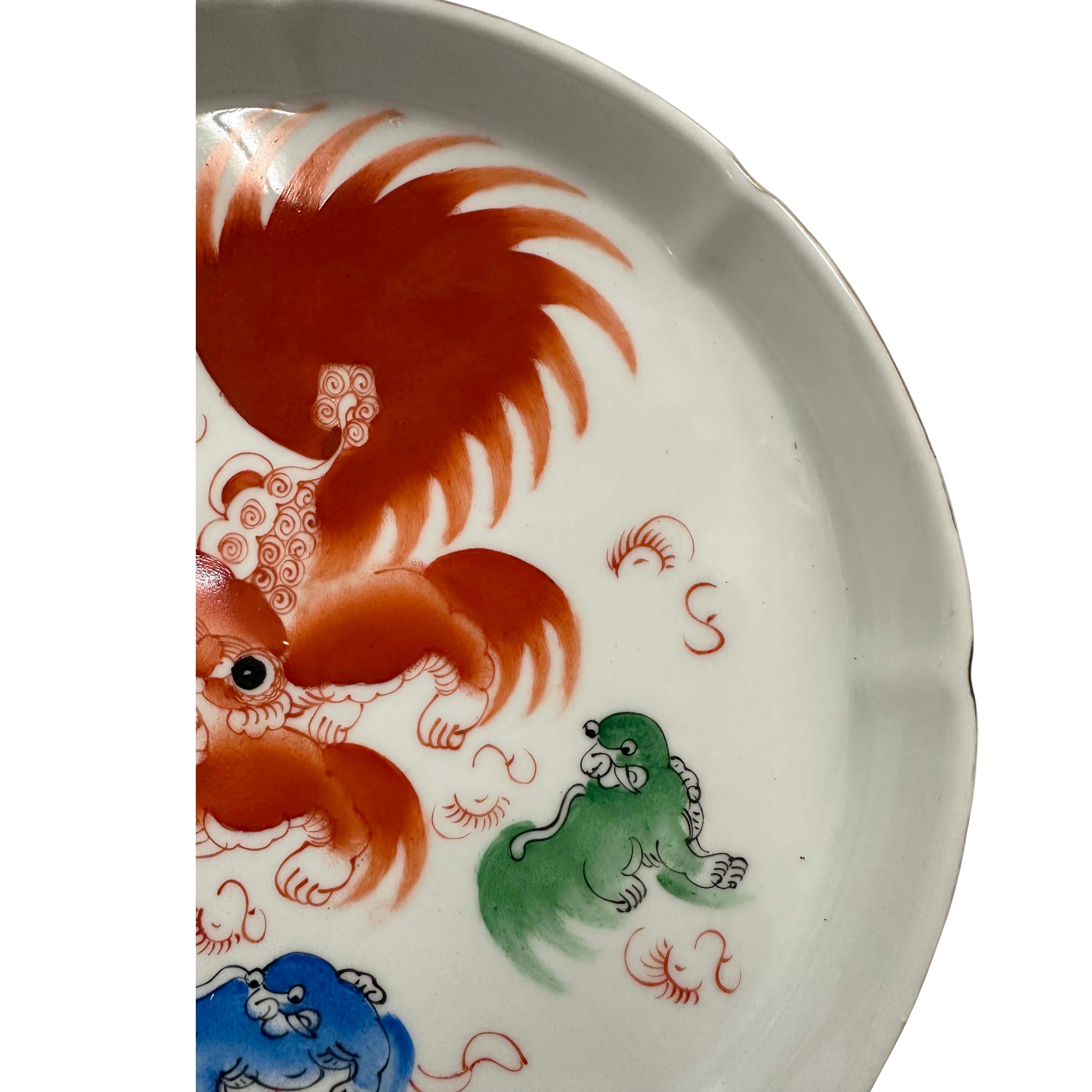 Assiette en porcelaine famille rose chinoise du début du 20e siècle, plateau à thé Bon état - En vente à Pomona, CA