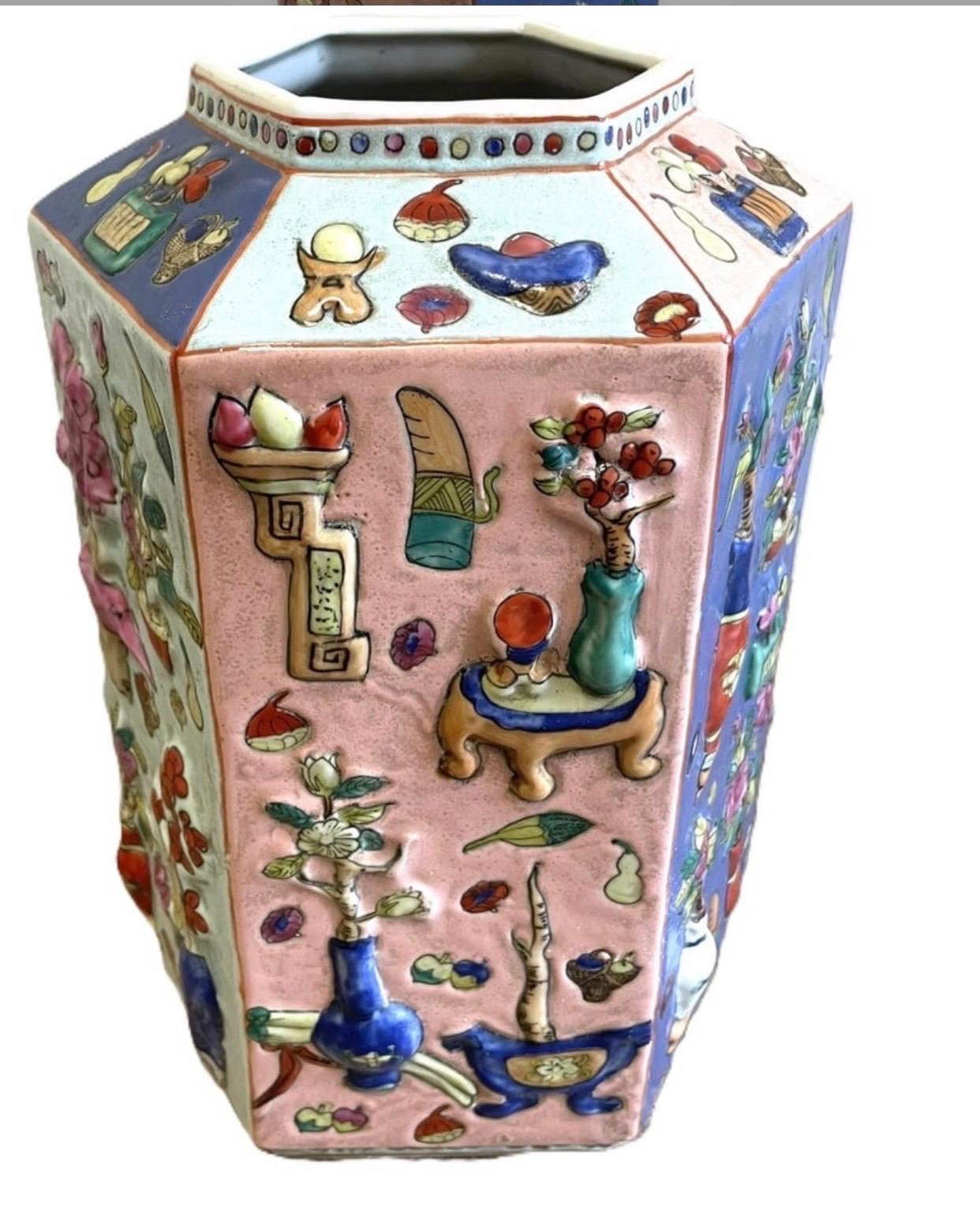 Early 20th Century Chinese Famille Rose Vase For Sale 2