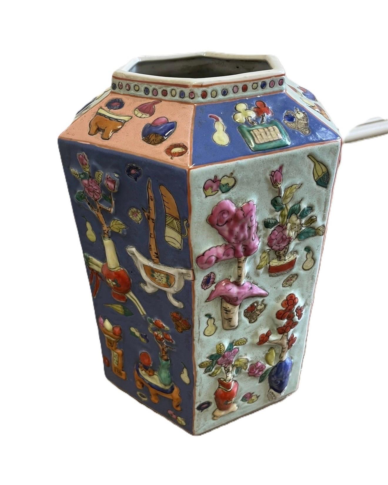 Early 20th Century Chinese Famille Rose Vase For Sale 3