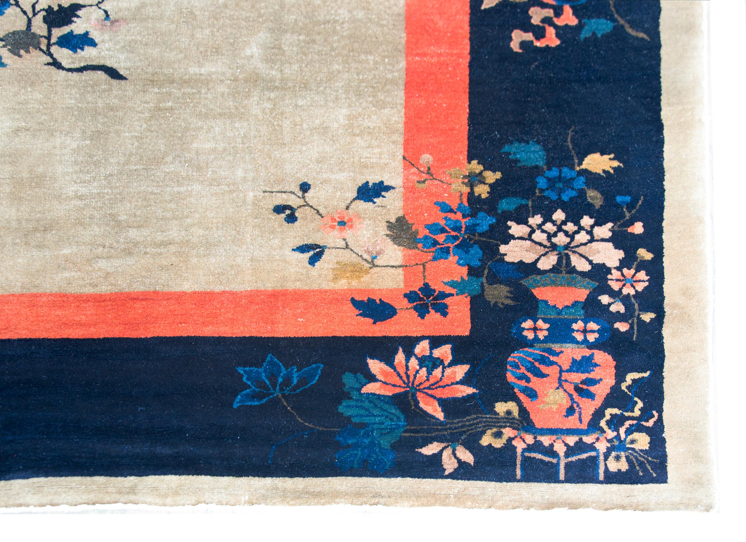 Early 20th Century Chinese Feti Rug  For Sale 7