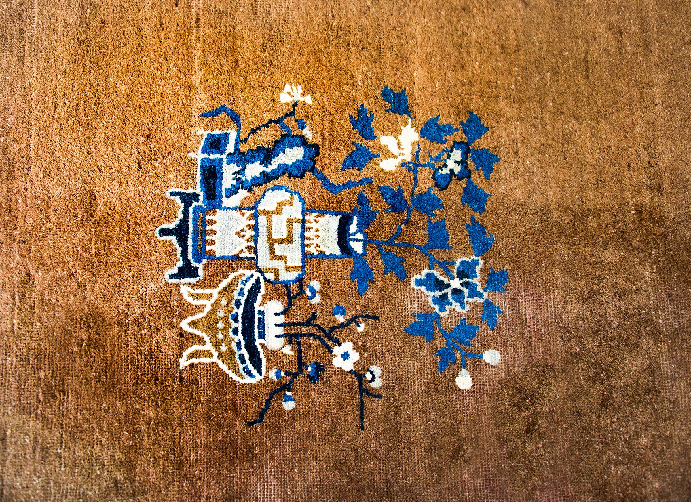 Hand-Knotted Early 20th Century, Chinese Feti Rug For Sale