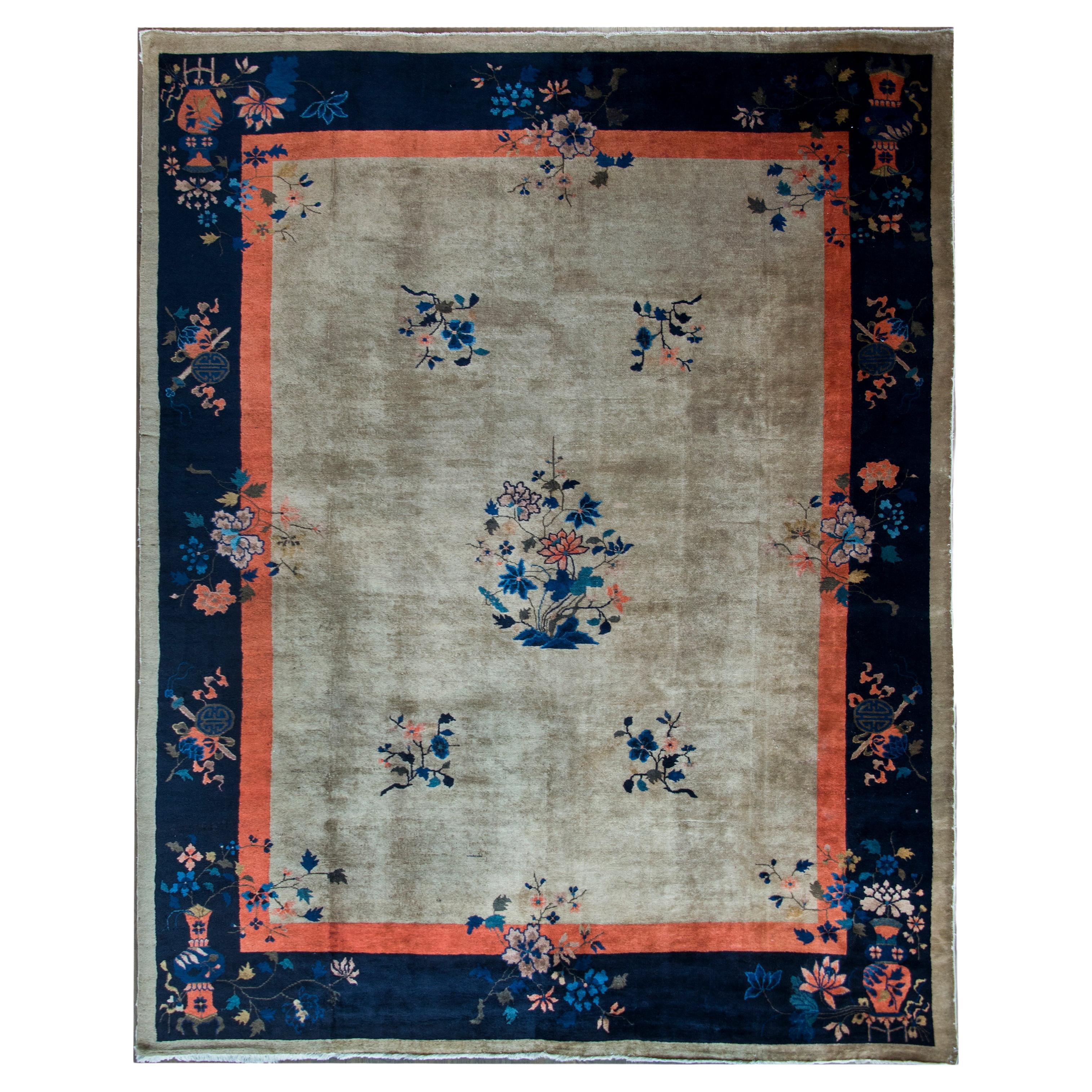 Early 20th Century Chinese Feti Rug  For Sale