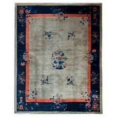 Antique Early 20th Century Chinese Feti Rug 