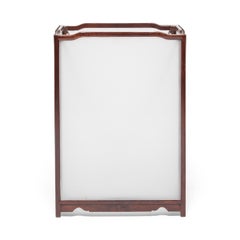 Fine Chinese Square Lantern with Frosted Glass, c. 1900