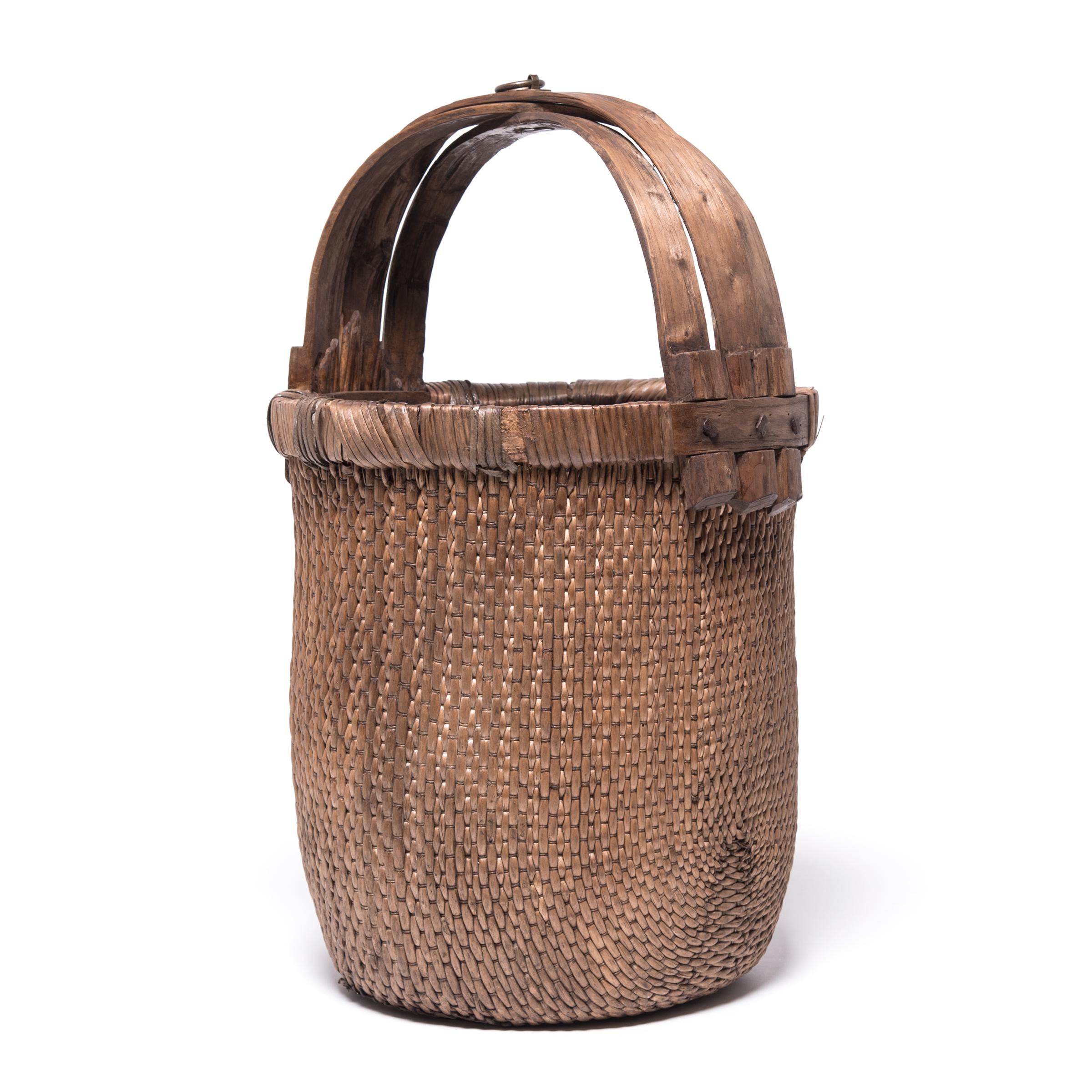Rustic Early 20th Century Chinese Fisherman's Basket