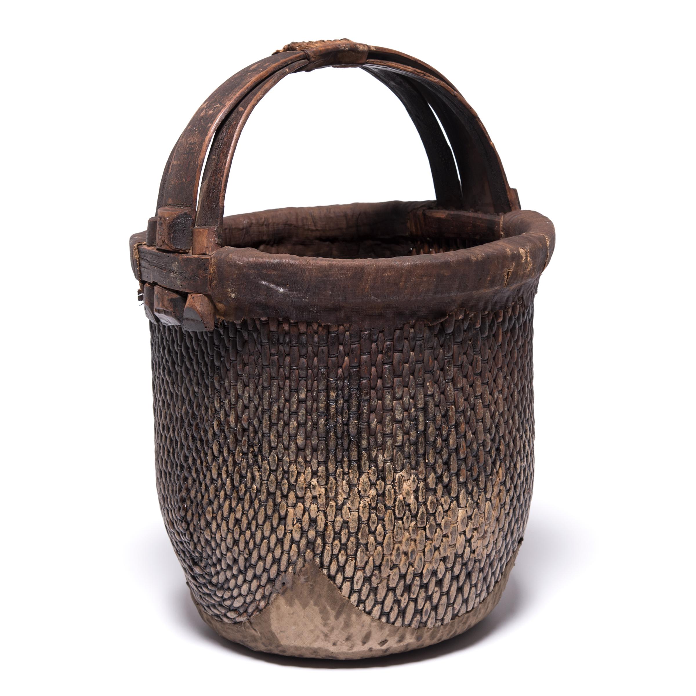 Woven Early 20th Century Chinese Fisherman's Basket
