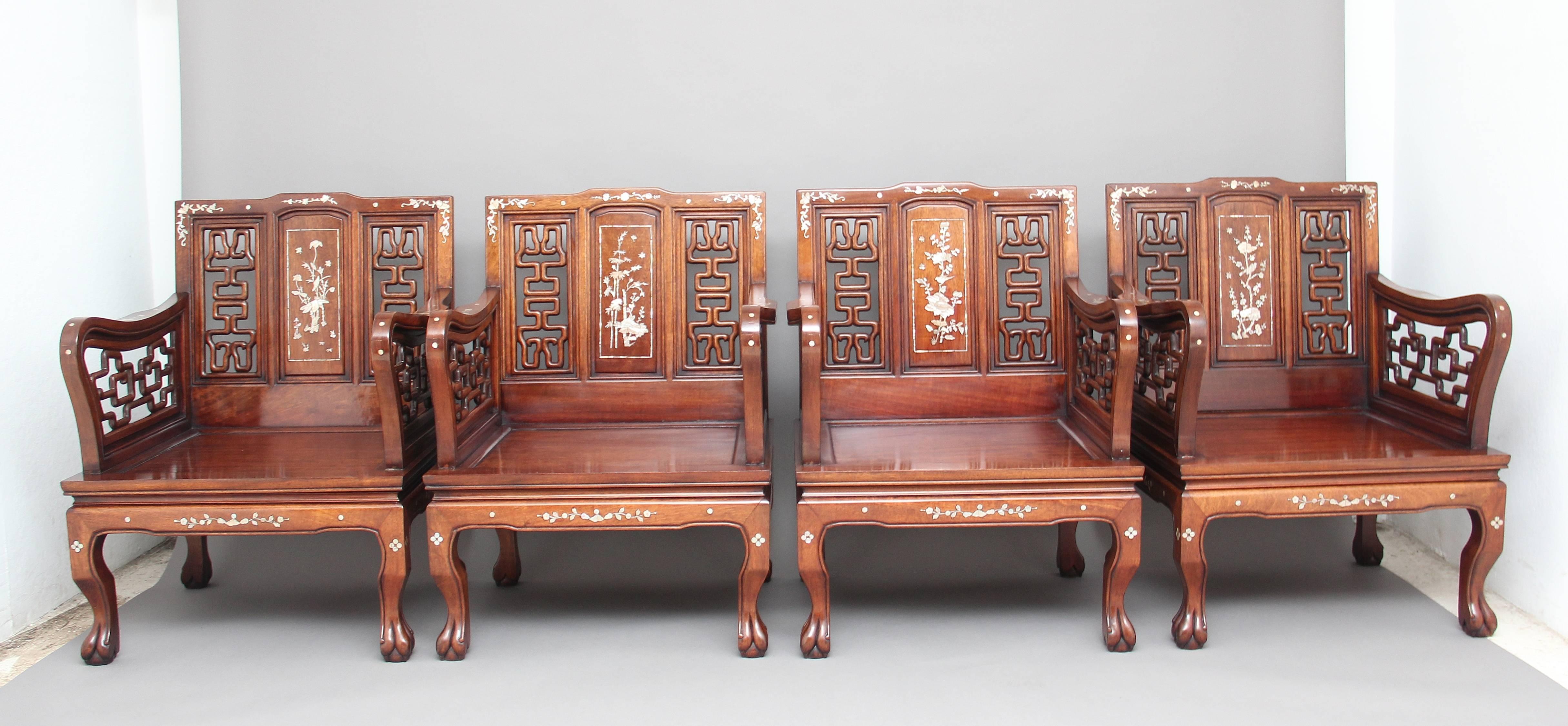 Early 20th Century Chinese Five-Piece Suite 2