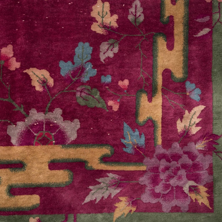 Early 20th Century Chinese Floral Nichols Rug at 1stdibs