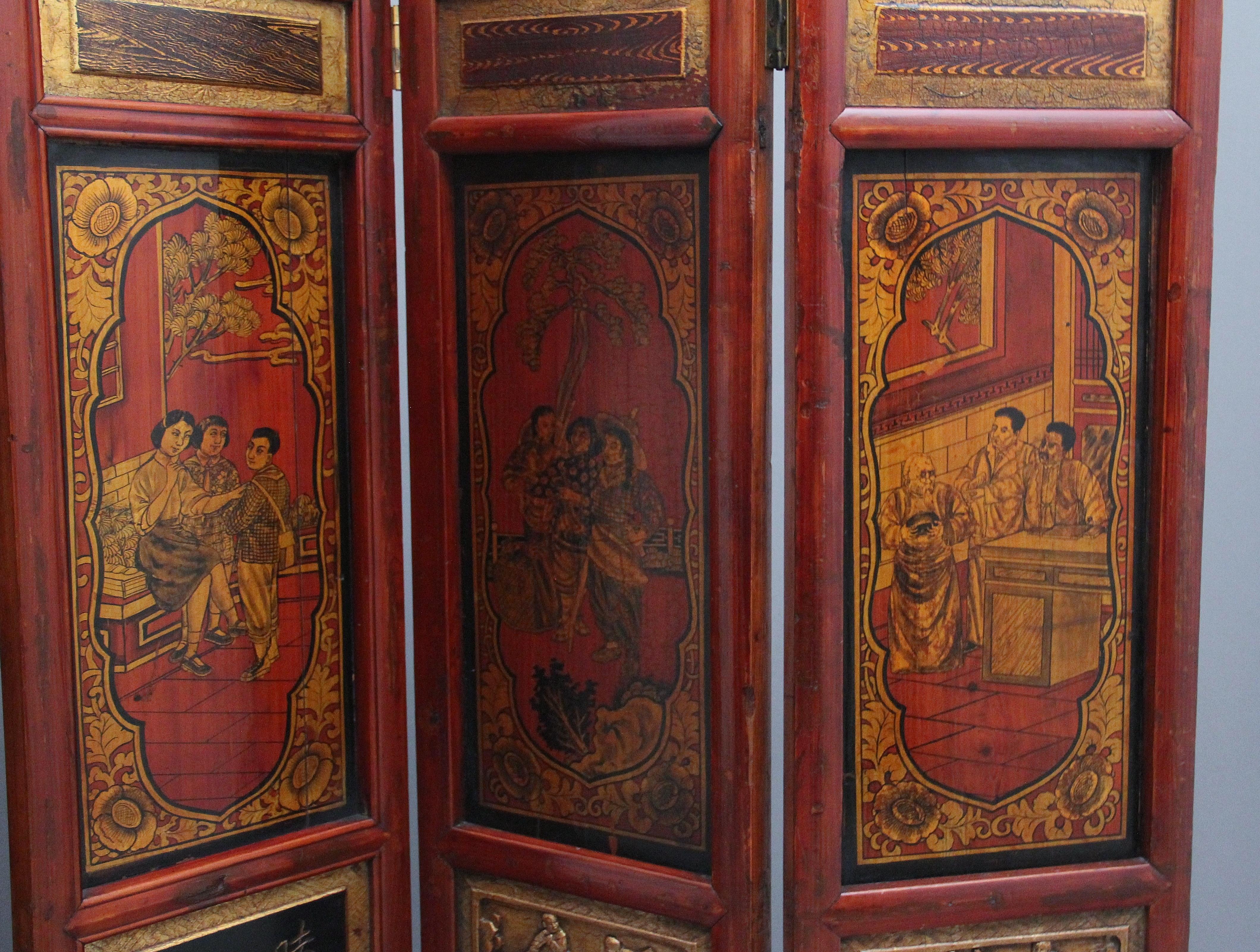Biombo chino de principios del siglo XX en venta 1