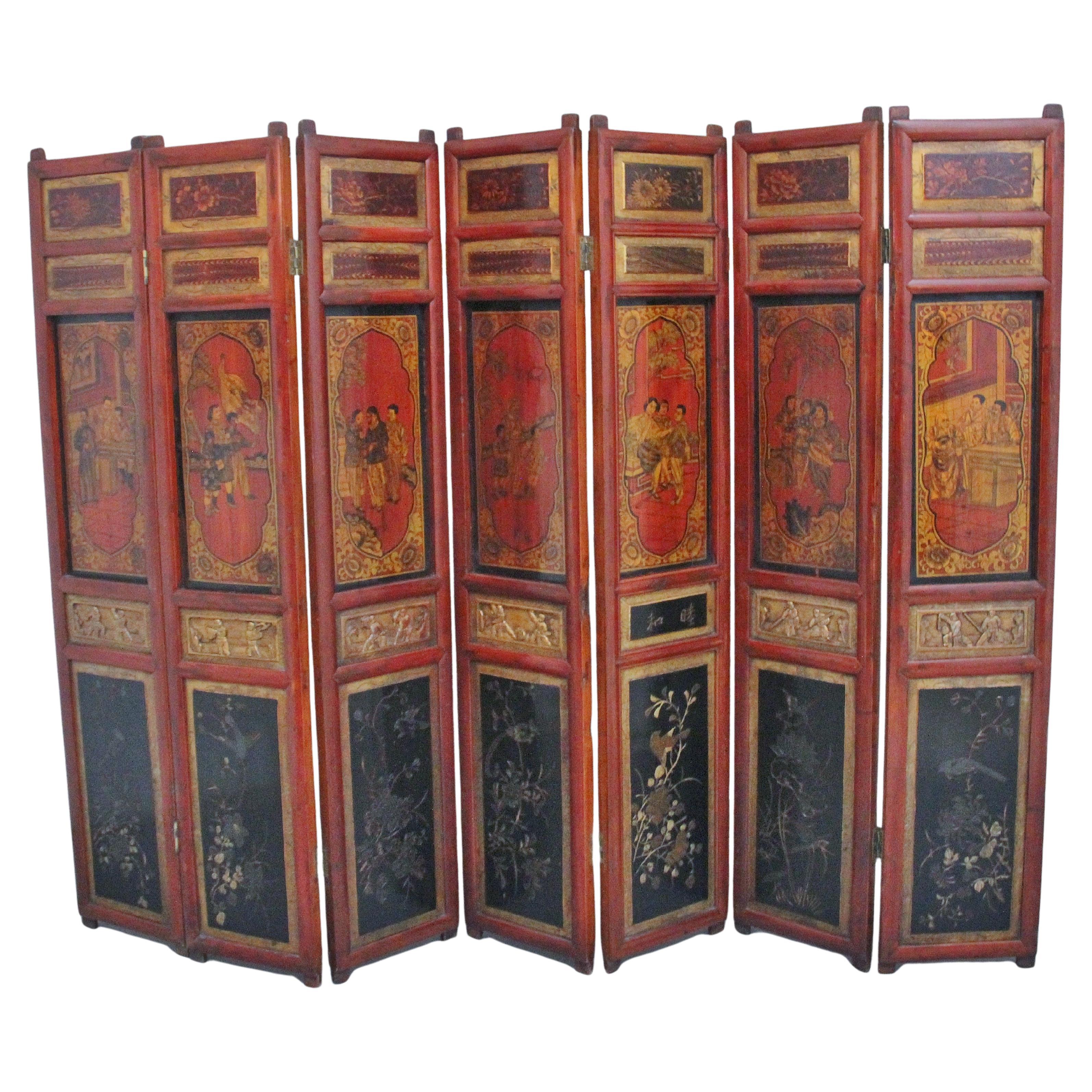 Early 20th Century Chinese folding screen