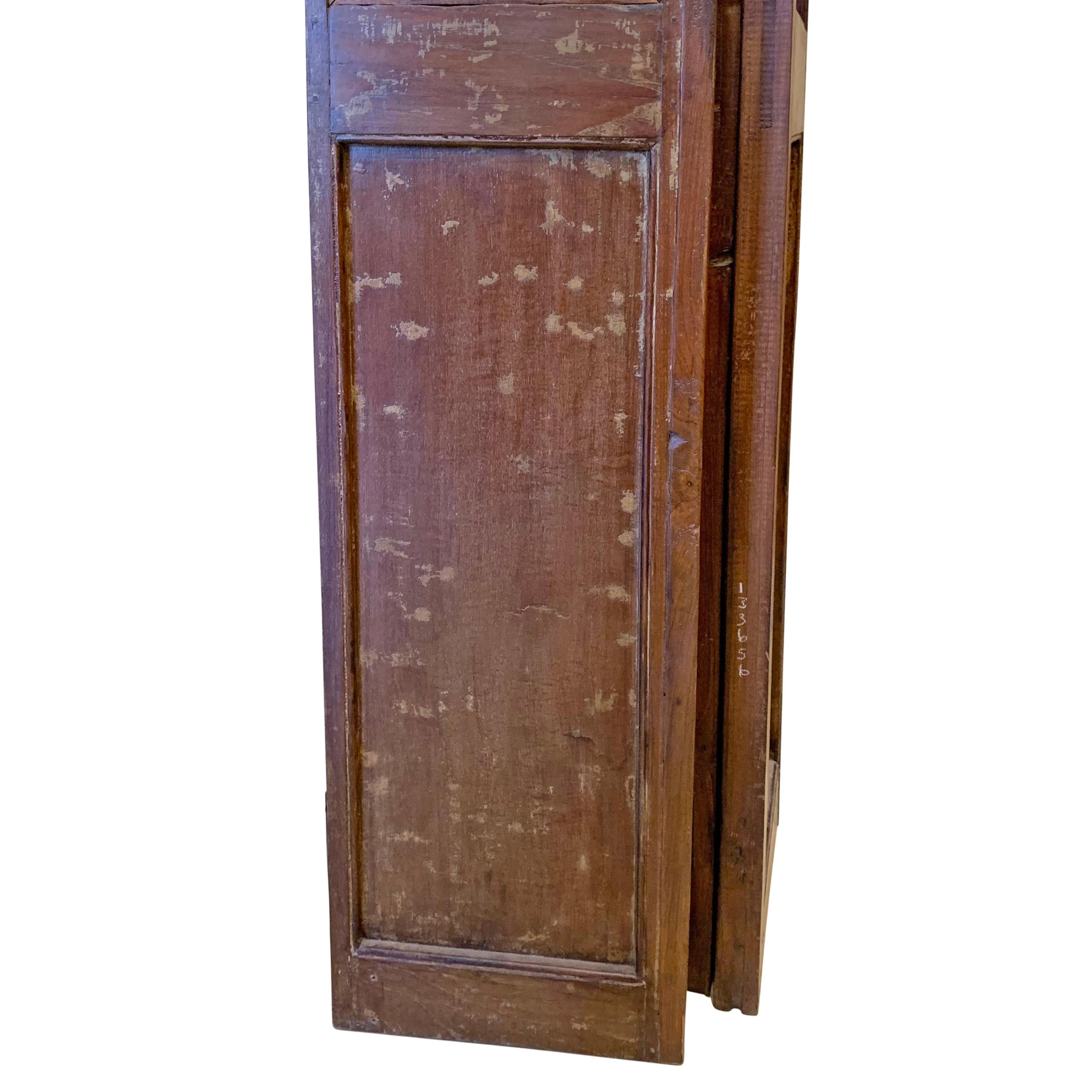 Early 20th Century Chinese Four-Panel Room Divider For Sale 5