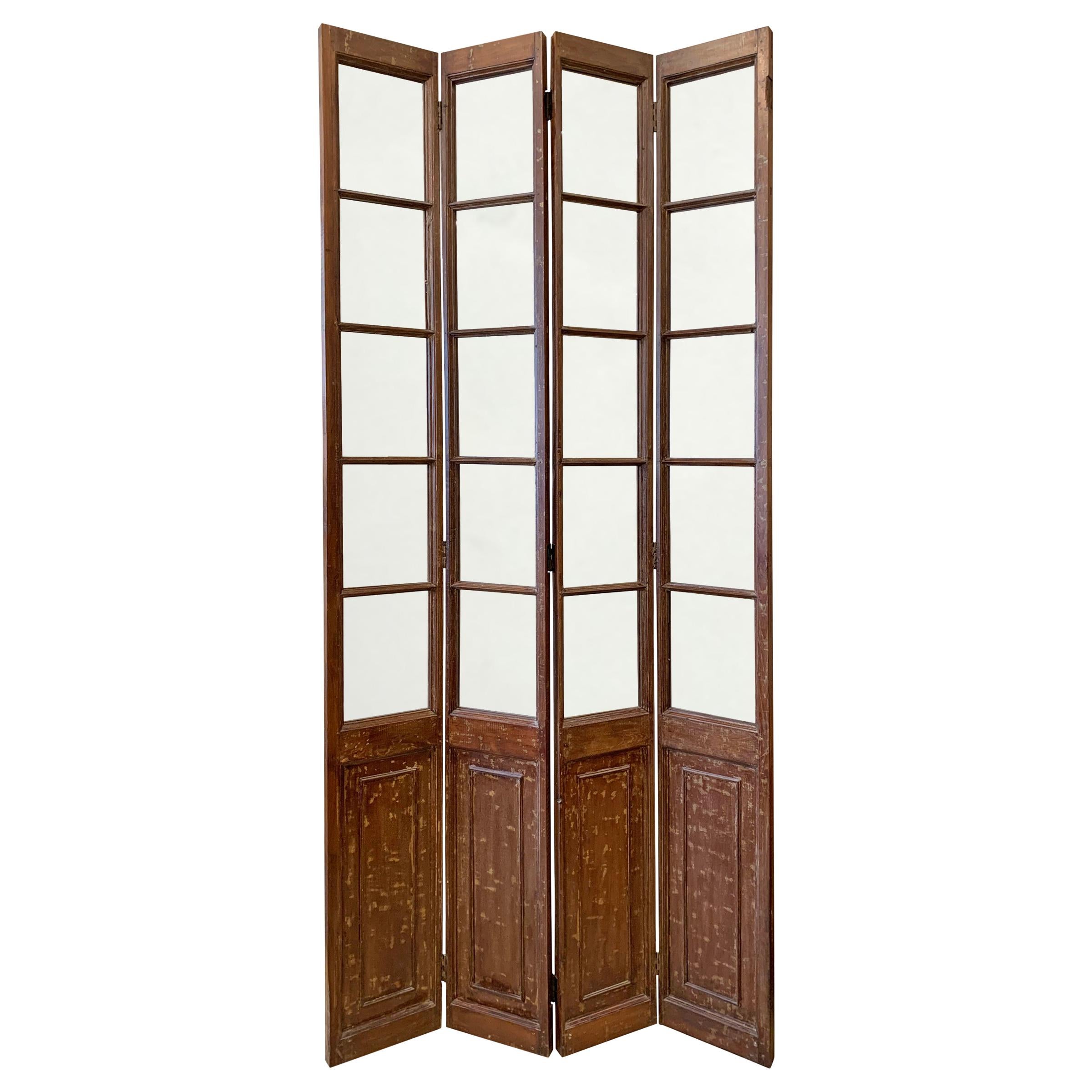 Early 20th Century Chinese Four-Panel Room Divider