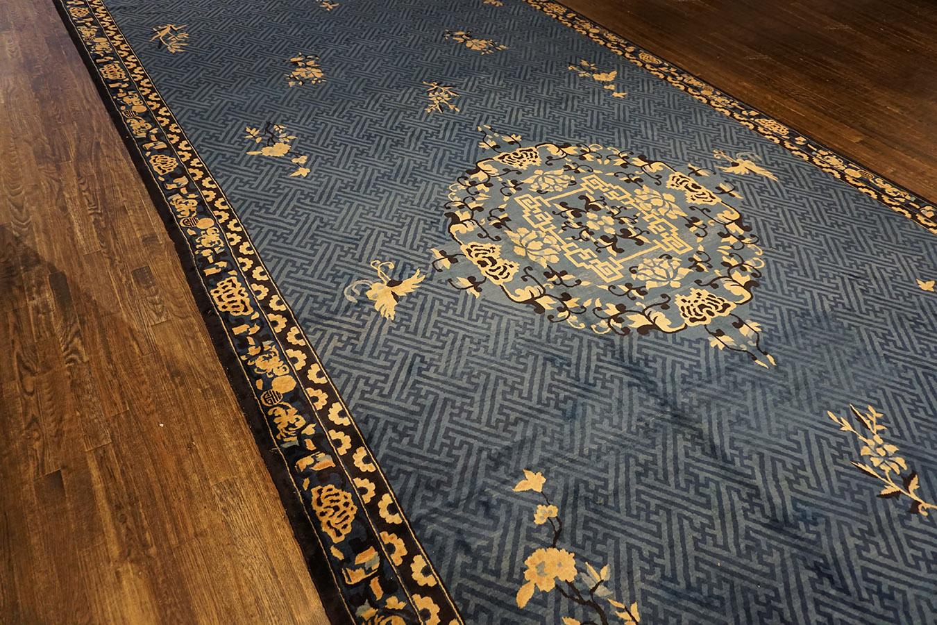Noué à la main Tapis de galerie chinois du début du 20e siècle 8' 9