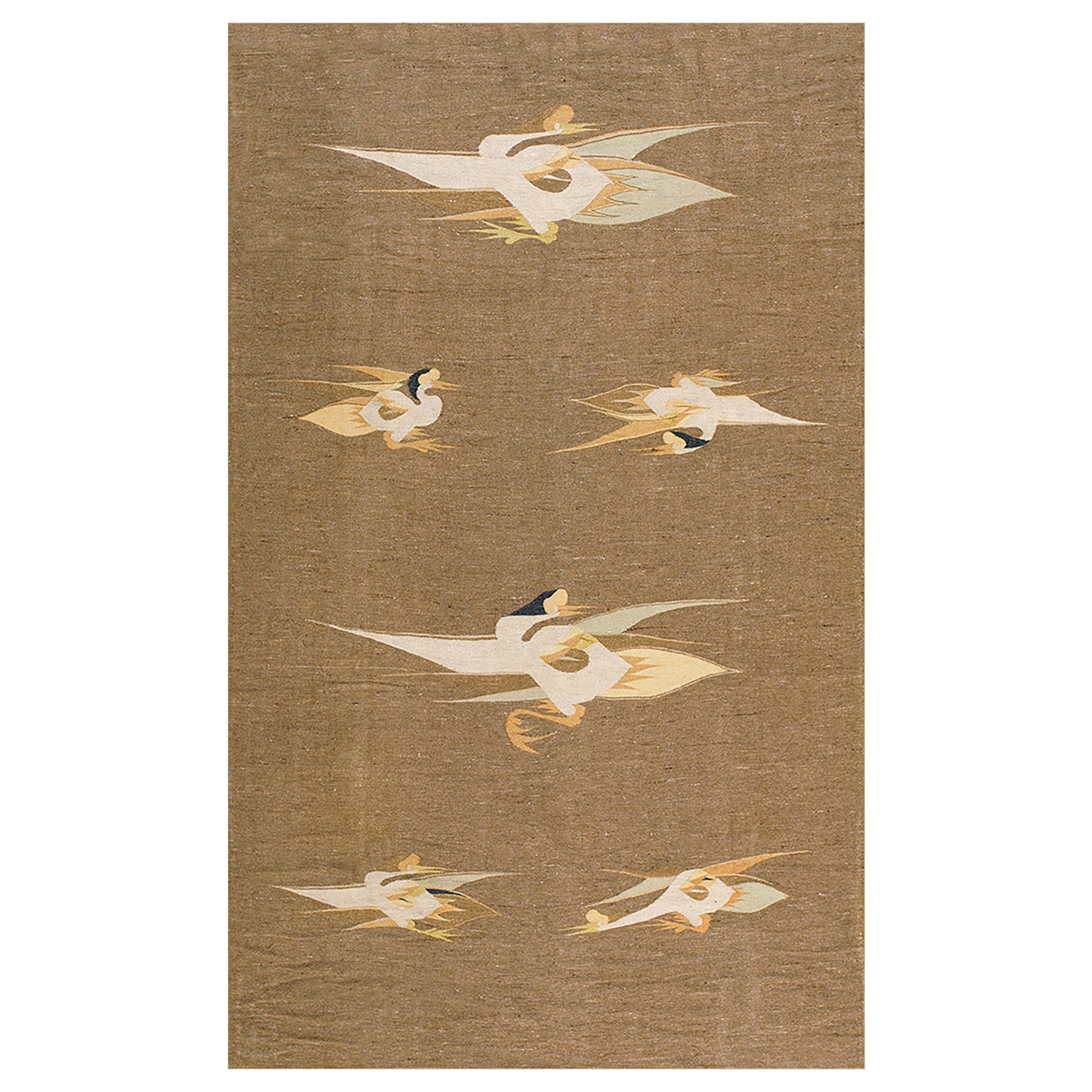 Early 20th Century Chinese Gansu Flat Weave ( 4'6'' x 7'3'' - 138 x 220 )