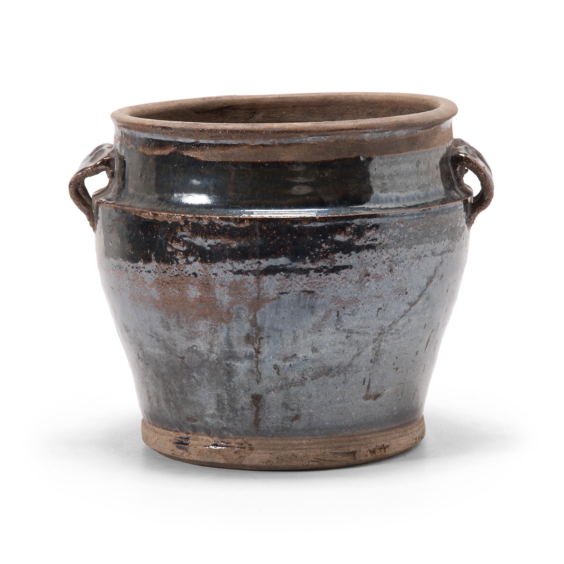 Qing Early 20th Century Chinese Glazed Vinegar Jar