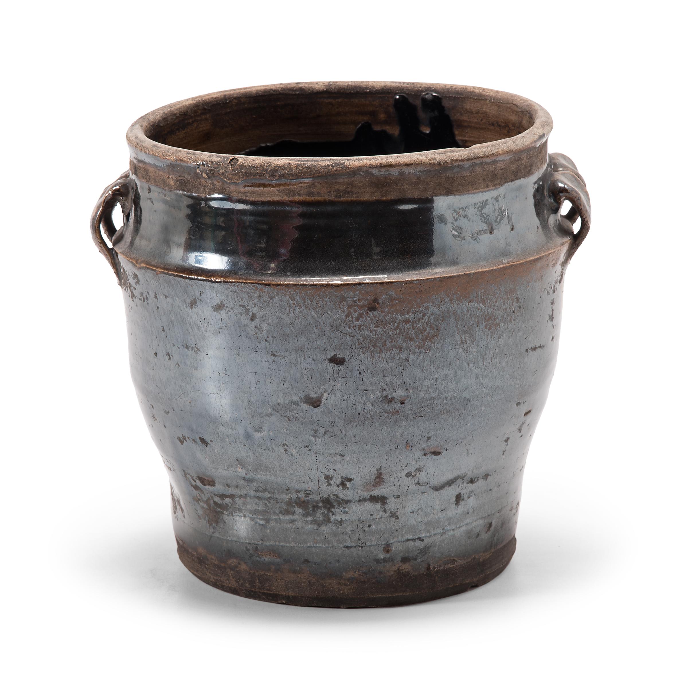 Qing Chinese Dark Glazed Vinegar Jar, c. 1900