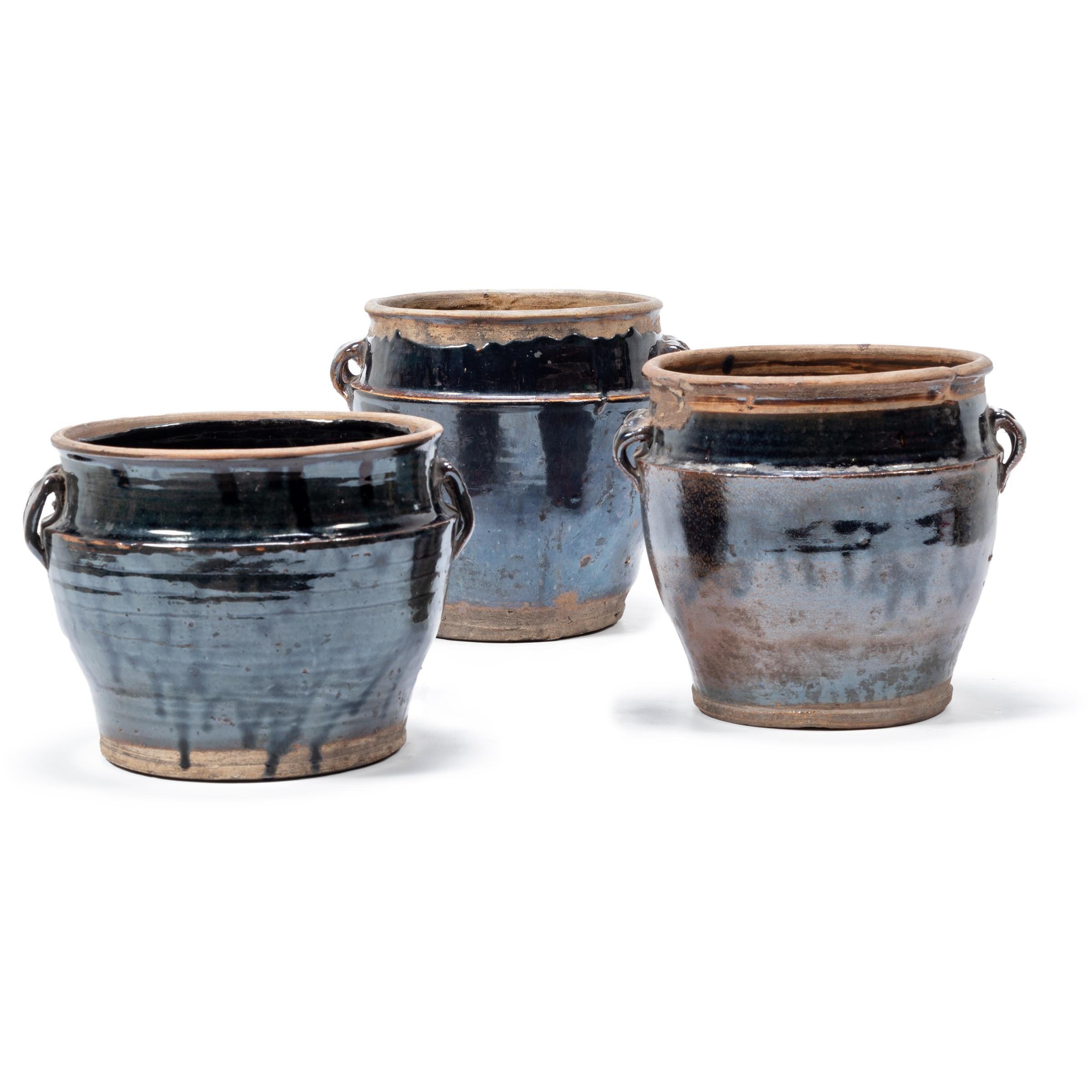 Ceramic Early 20th Century Chinese Glazed Vinegar Jar
