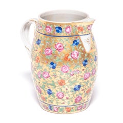 Early 20th Century Chinese Golden Famille Rose Pitcher