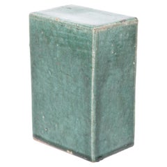 Early 20th Century Chinese Green Glazed Ceramic Headrest