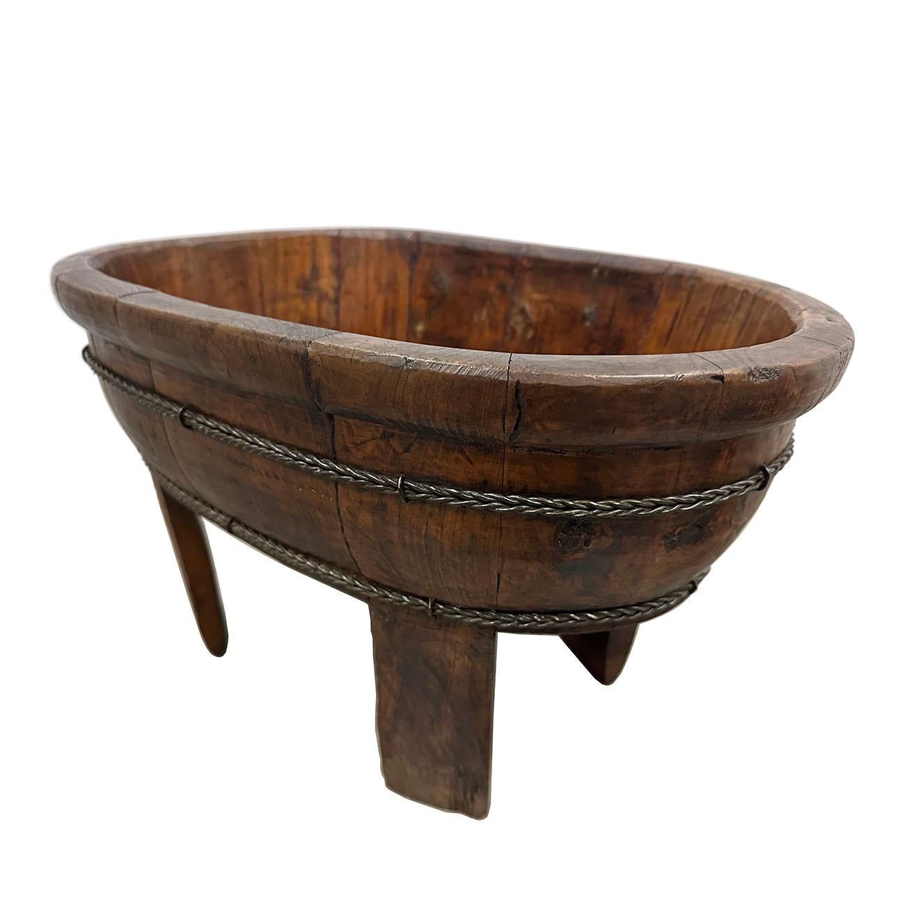 Up for sell is an Chinese Antique Wash Basin. If you are looking for a real Chinese antique, this is it. It's originally from China, and has over 100 years history. You can easily see from the pictures that it has some wears due to the long term