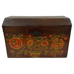 Early 20th Century Chinese Hand-Painted Wooden Box