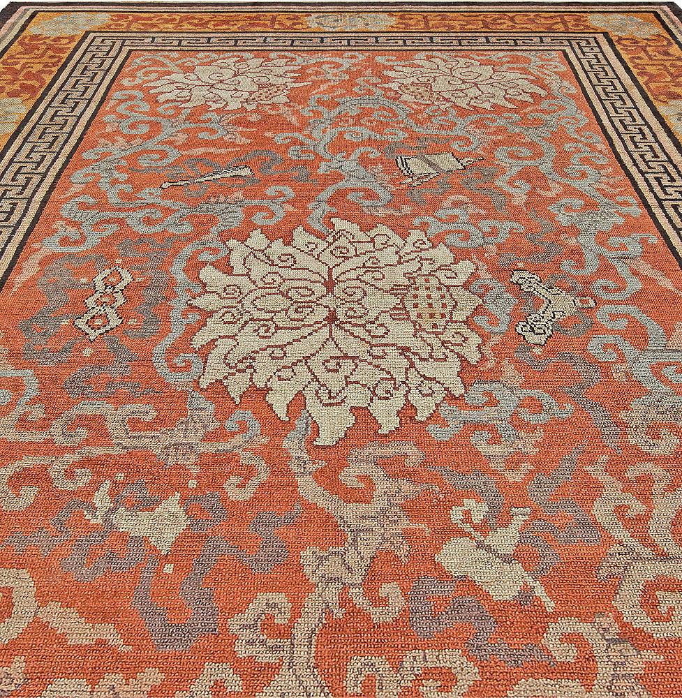 Hand-Knotted Doris Leslie Blau Early 20th Century Chinese Handmade Silk Rug For Sale