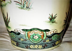 Early 20th Century Chinese Hunt Scene Floor Vase and Lidded Urns