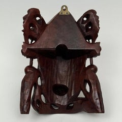 Early 20th century Chinese ironwood mask representing a wise man