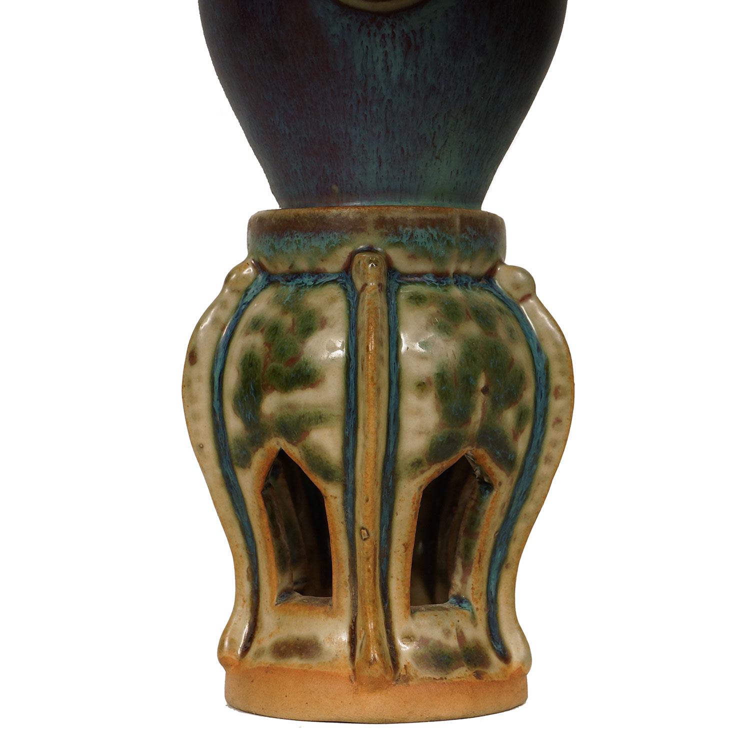 Esportazione cinese Vaso in porcellana cinese Jun Ware Fambe Glaze dei primi del Novecento in vendita