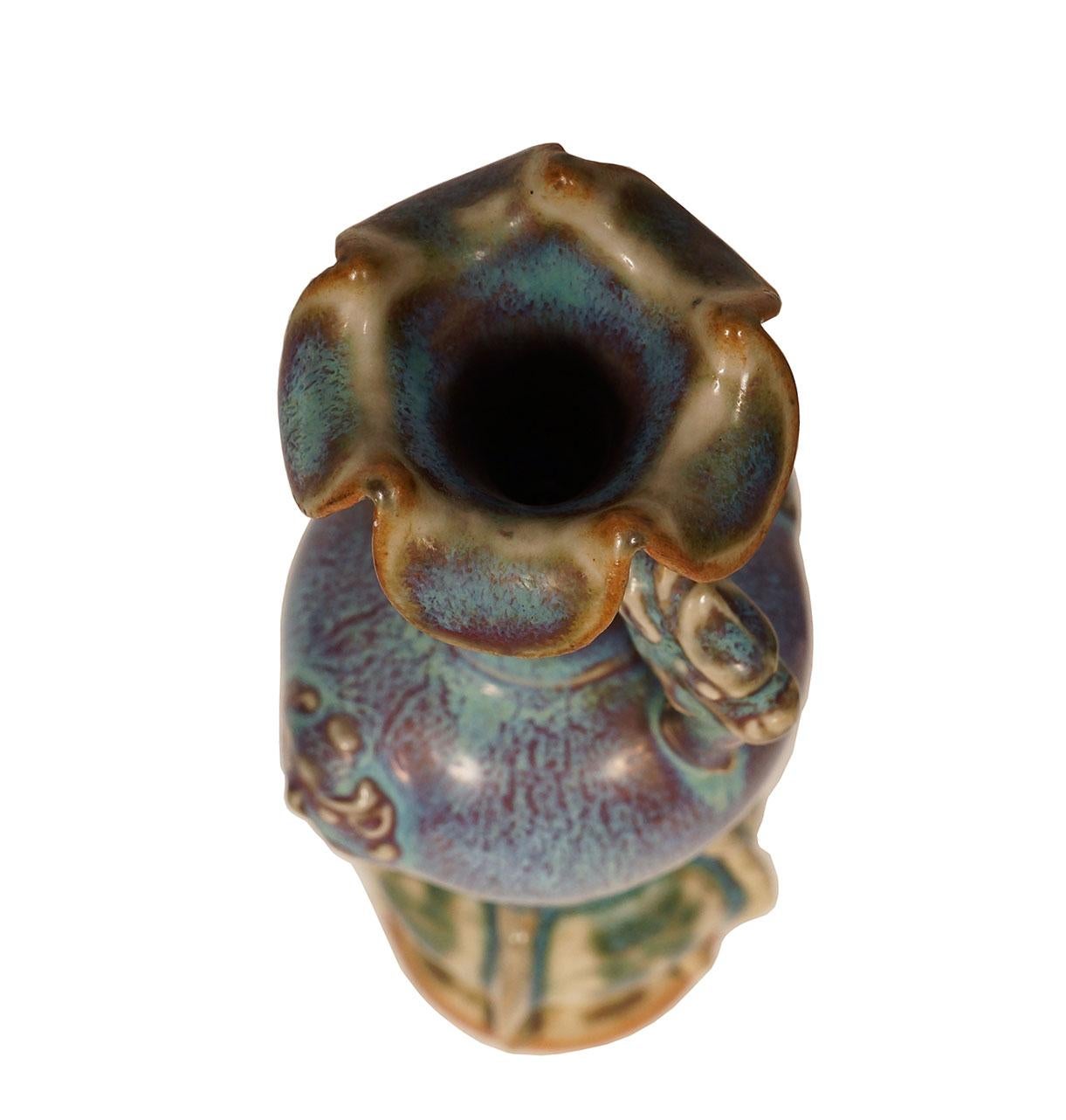 Porcellana Vaso in porcellana cinese Jun Ware Fambe Glaze dei primi del Novecento in vendita