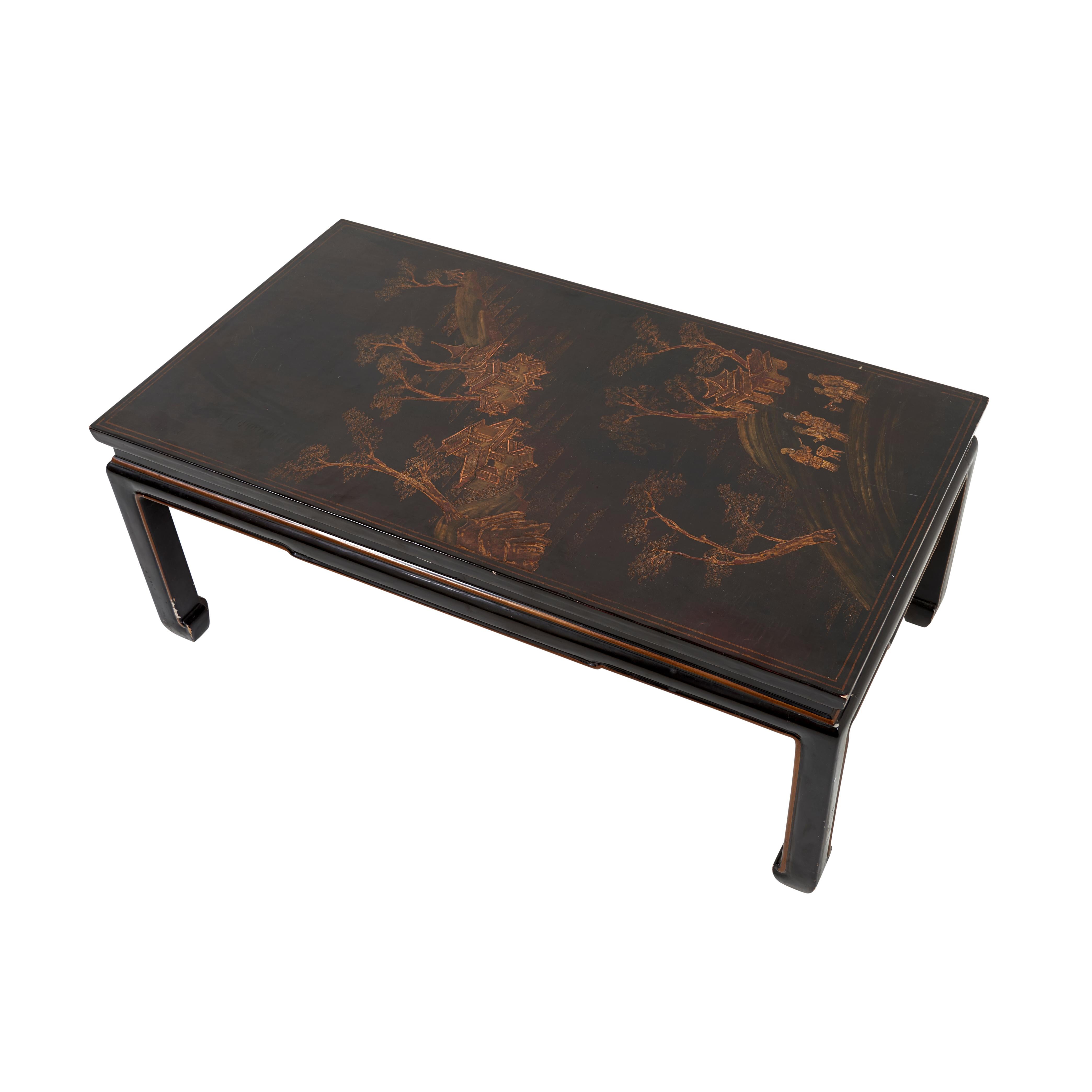 Early 20th Century Chinese Lacquer Coffee Table, from France In Good Condition In New York, NY