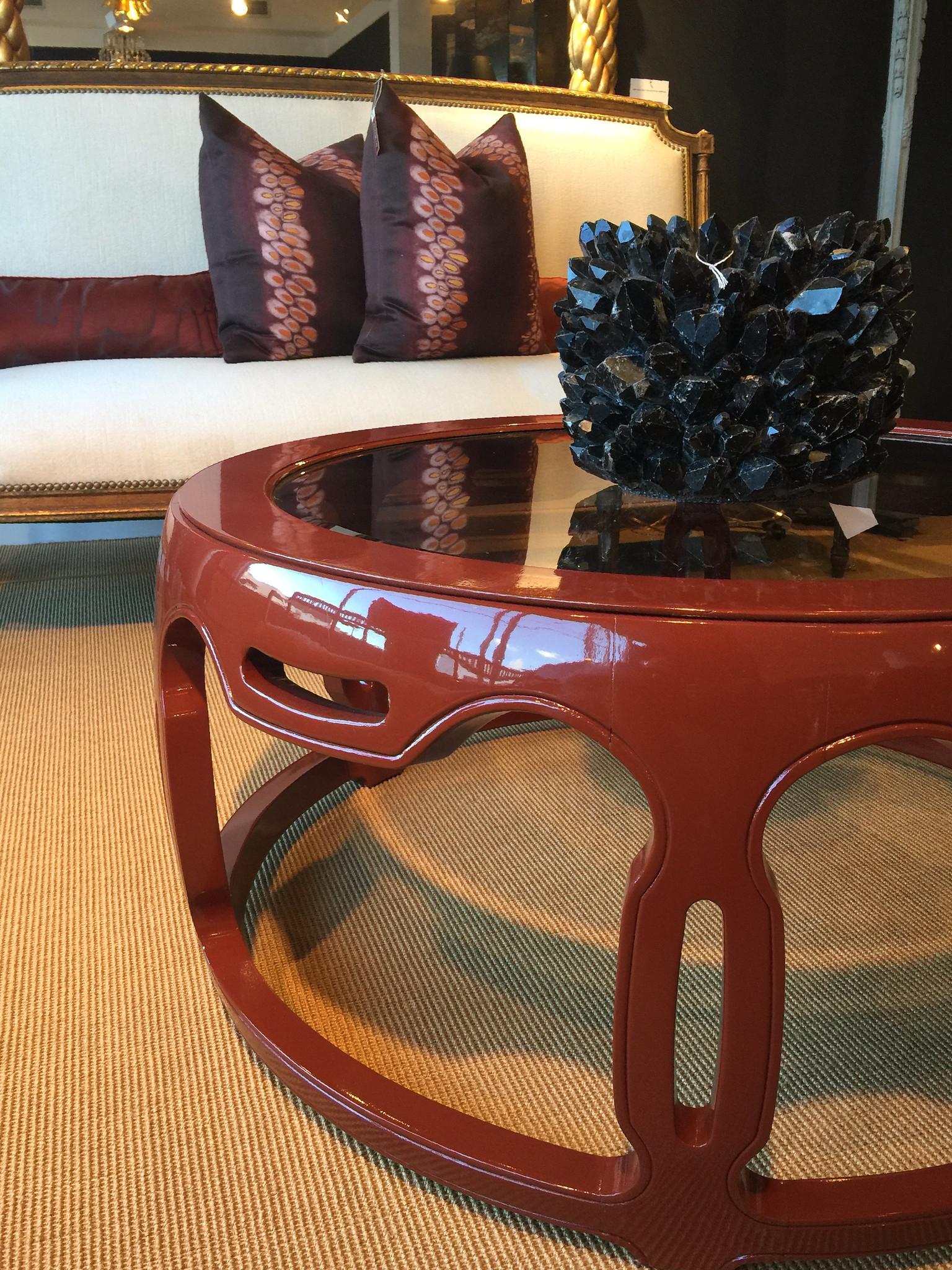 Early 20th Century Chinese Lacquered Style Cocktail Table In Good Condition In Houston, TX