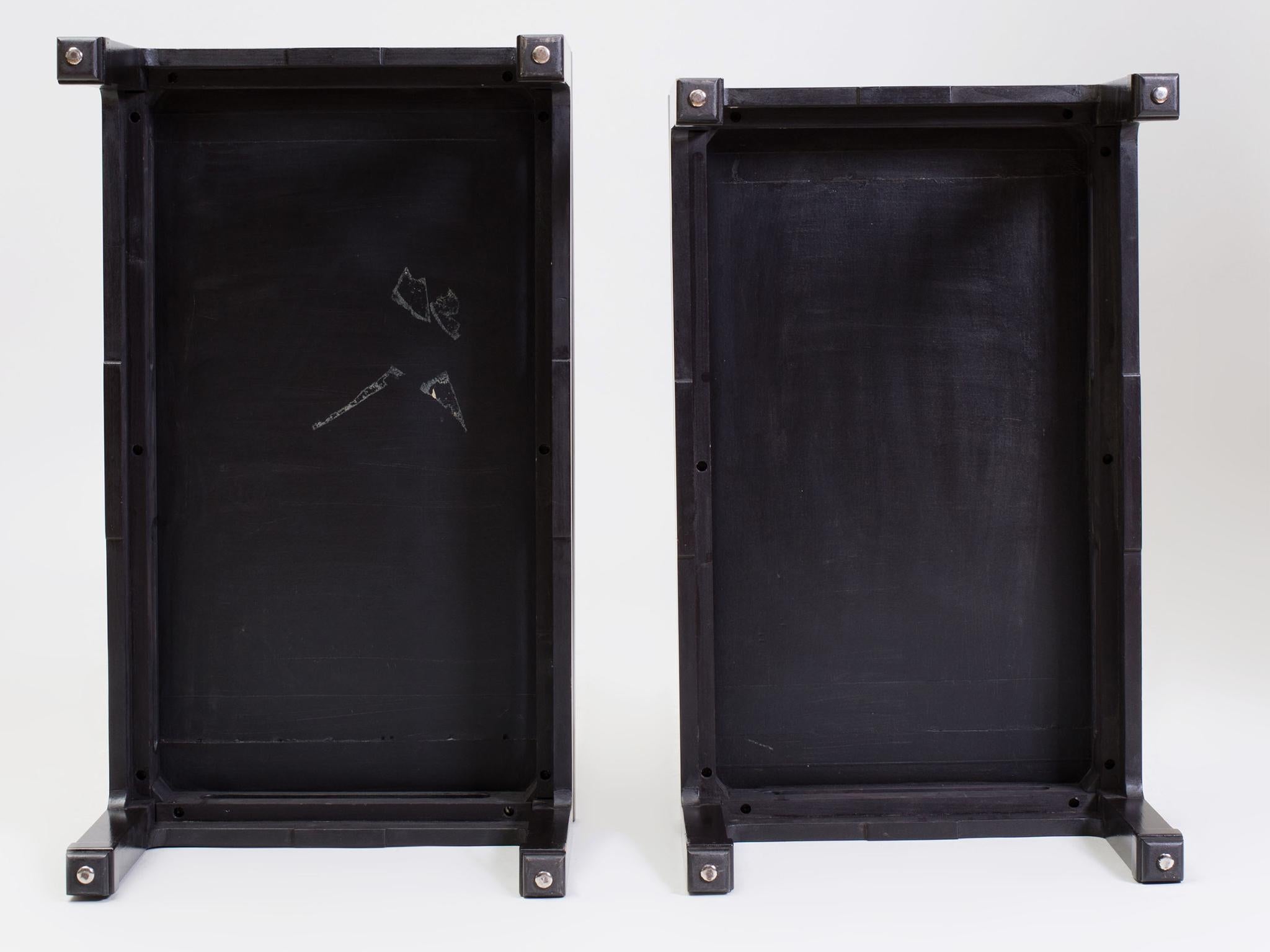 Early 20th Century Chinese Lacquered Panel Tables, a Pair 14