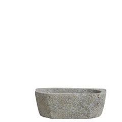 Early 20th Century Chinese Limestone Basin with Soft Gray Finish