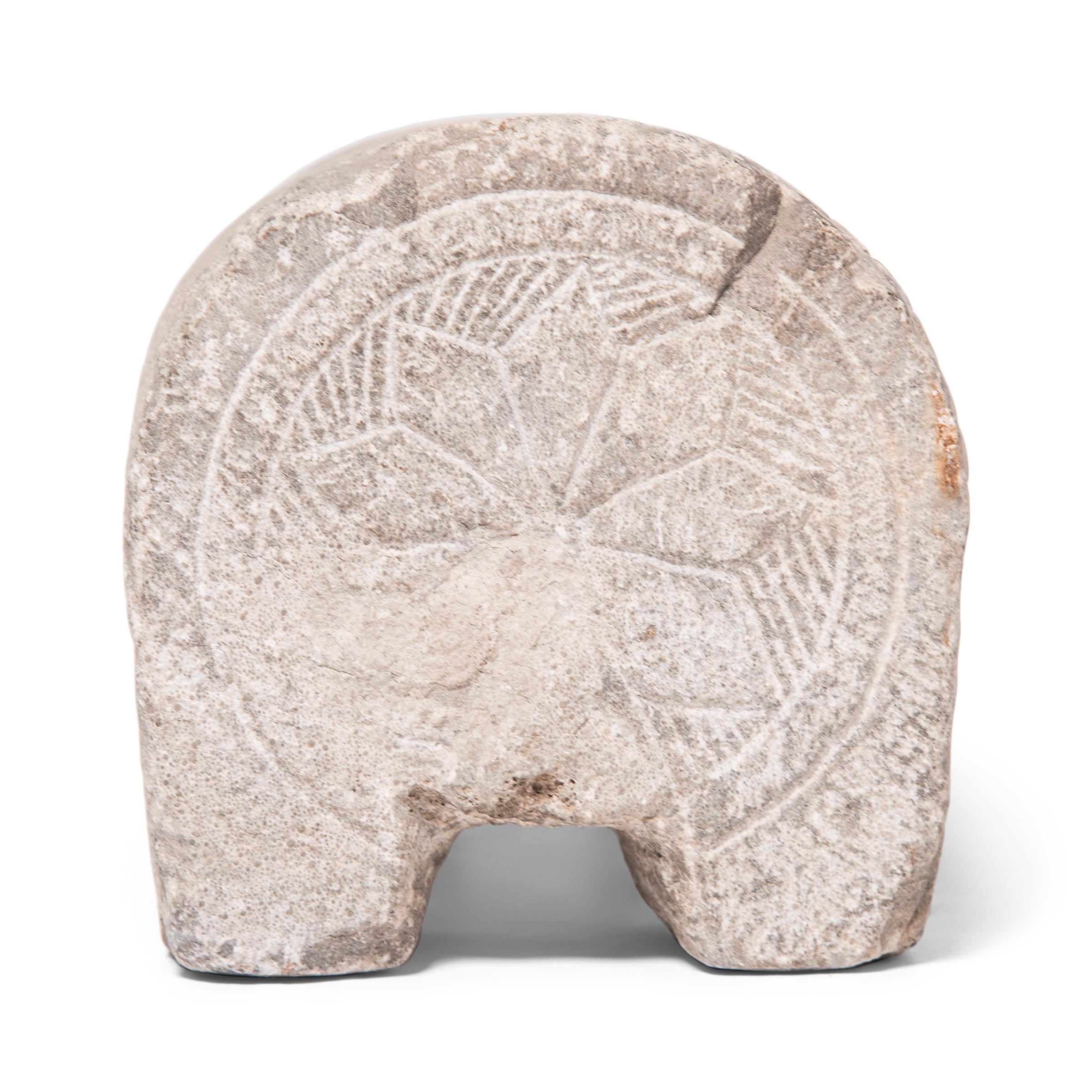 20th Century Chinese Limestone Foot Rest, c. 1900 For Sale