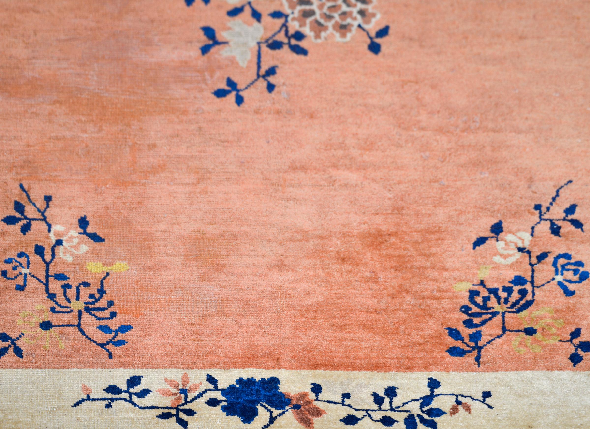 Hand-Knotted Early 20th Century Chinese Mandarin Rug For Sale