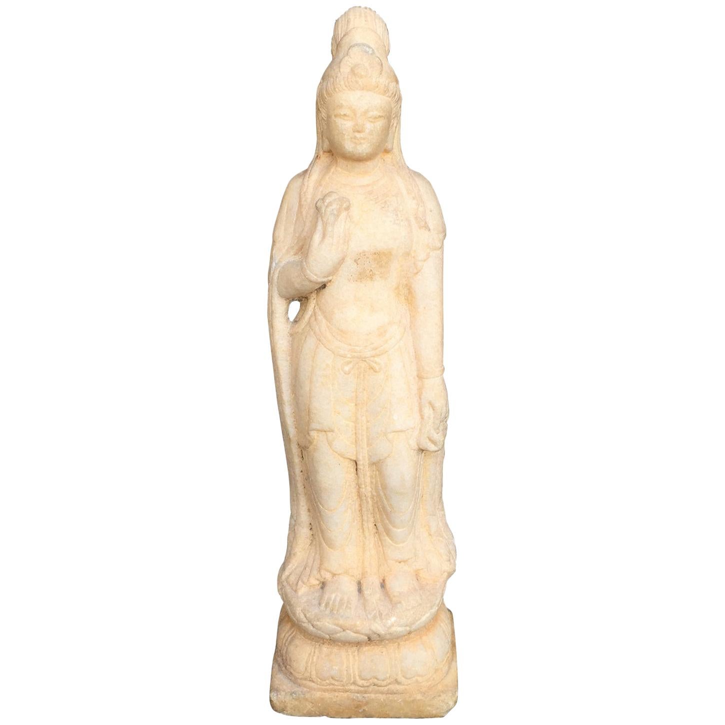 Early 20th Century Chinese Marble Figure For Sale