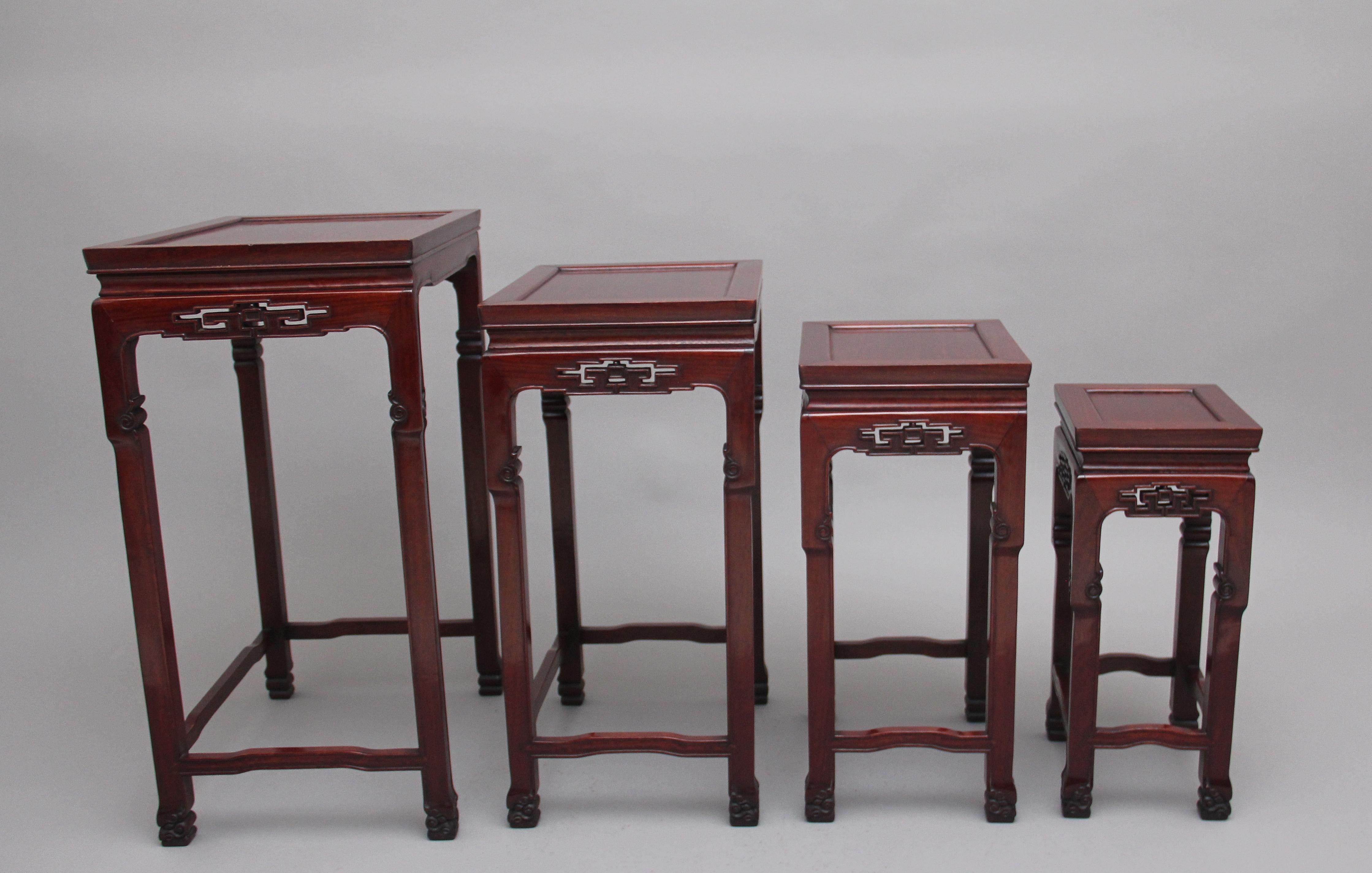 Hardwood Early 20th Century Chinese Nest of Tables For Sale