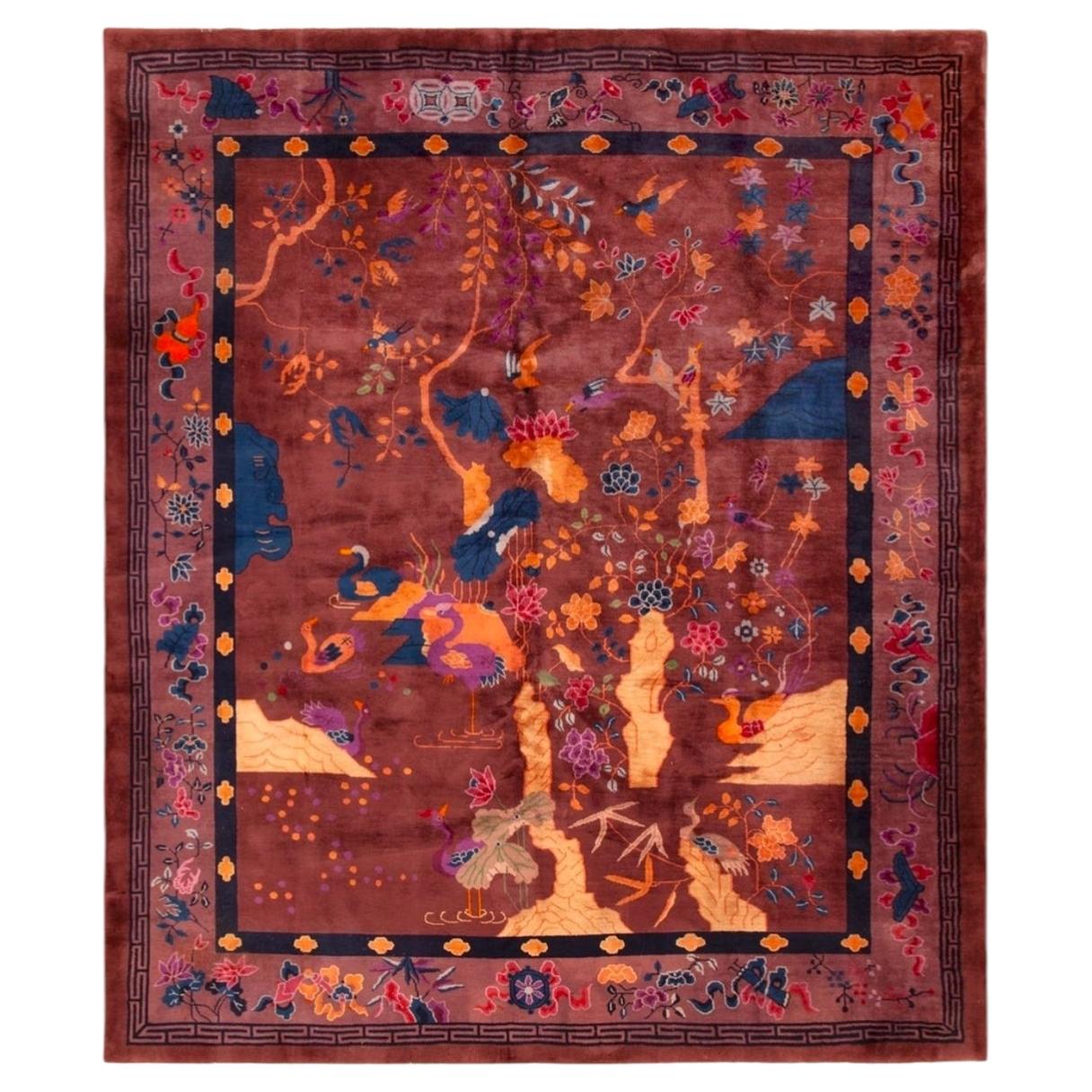 Early 20th Century Chinese Nichols Art deco rug 12 For Sale