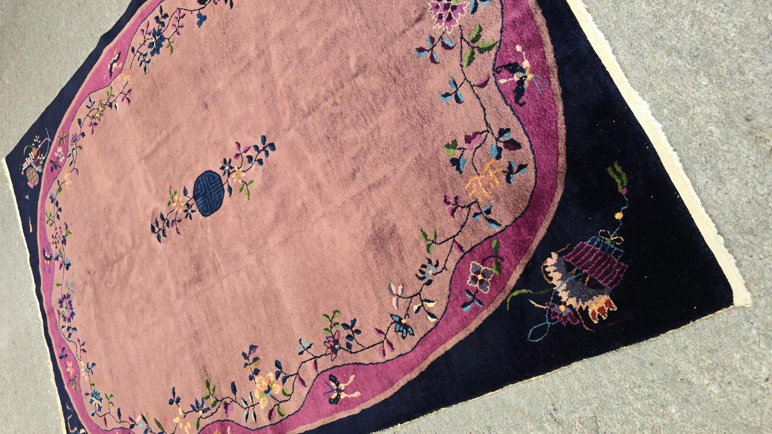 Art déco Début du 20ème siècle, tapis chinois Nichols Rugs Art deco 6x9  (TAILLE RARE !) en vente